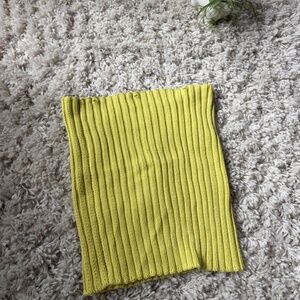 Bright yellow ribbed knit Vibrant Yellow Ribbed vintage y2k 2000s long 80s hippi